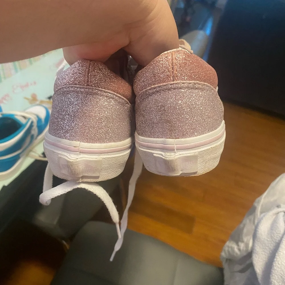 Sparkly Pink and White Sneakers - Picture 8 of 9